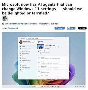 Windows 11の設定を変更できるAIエージェント登場、便利さの裏に潜むリスク